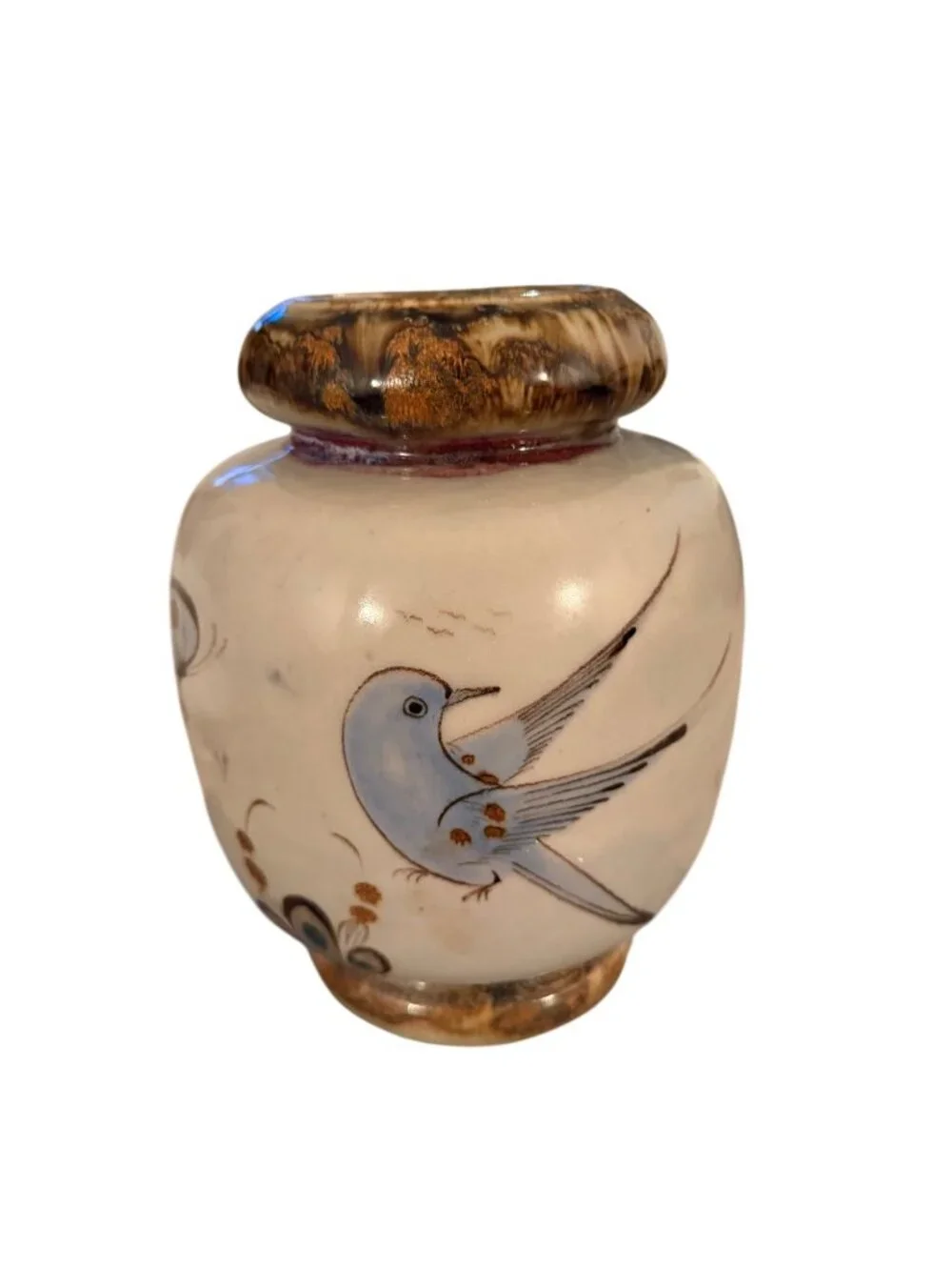 Ken Edwards Tonala Pottery Ceramic Handmade Mexican folk Art Vase Vintage